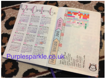 My first bujo my first monthly habit tracker  